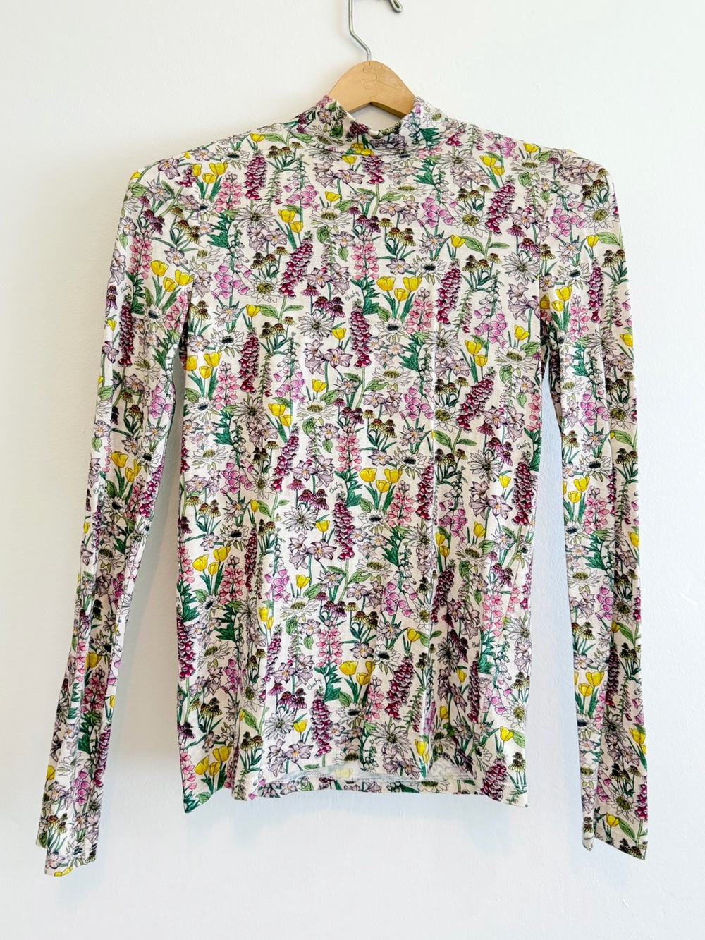 Chufy Floral Patagonia Print Slinky Mock Neck